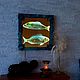 Световая картина на зеркале Рыбы, Картины, Санкт-Петербург,  Фото №1