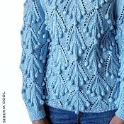 Jerseys: Women's Mosaic sweater, knitted, jacquard, openwork, wool