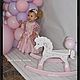 Wooden rocking horse baby with name custom gift to baby. Rolling Toys. Big Little House. Ярмарка Мастеров.  Фото №4