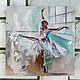 Dancing in the morning rays. Oil painting of a ballerina on canvas, Pictures, Moscow,  Фото №1