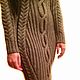 Winter knitted dress with knitting needles Scottish tweed, braids, half-wool, Dresses, Voronezh,  Фото №1