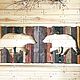Pair of bears wood painting mural, Pictures, Moscow,  Фото №1