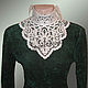 Lace collar `Maria`. White floss. Under the order. 6800 RUB.
