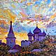 Oil painting 'sunset over the Suzdal'. Pictures. Fine Art for Joy. My Livemaster. Фото №5
