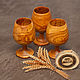 Set of wooden glasses made of Siberian Cherry 3 pcs. R6, Mugs and cups, Novokuznetsk,  Фото №1