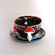 Tea pair with ' Fly Agaric ' decor'. Single Tea Sets. Mila. Online shopping on My Livemaster.  Фото №2