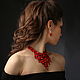 Necklace with coral ' Flamenco'. Necklace. Amariya. Online shopping on My Livemaster.  Фото №2