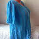 Order Openwork pullover 'Blue Azhur-2' handmade. hand knitting from Galina Akhmedova. Livemaster. . Pullover Sweaters Фото №3