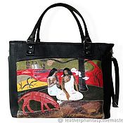 Leather artistic handbag "Tamara Lempicka. In the Midsummer"