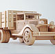 Деревянный ретро-грузовик. Техника и роботы. Wood-car. Интернет-магазин Ярмарка Мастеров.  Фото №2