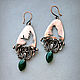 Серьги wire wrap "Birds", Серьги классические, Москва,  Фото №1