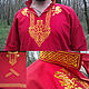Russian shirt Red Falcon. People\\\'s shirts. Fehustyle Northern Gods Magic (slavartel). My Livemaster. Фото №6