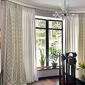 Для дома и интерьера handmade. Livemaster - original item Linen curtains with embroidery 