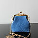 Bag with clasp: Handbag-purse made of genuine suede Blue. Clasp Bag. Olga'SLuxuryCreation. Online shopping on My Livemaster.  Фото №2