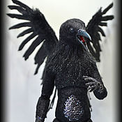 Куклы и игрушки handmade. Livemaster - original item Jointed doll: Raven anthropomorph, Furry, Author`s doll. Handmade.