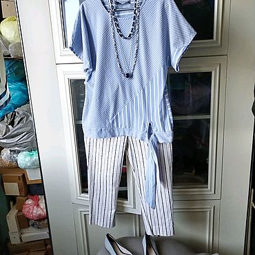 Винтаж ручной работы. Ярмарка Мастеров - ручная работа Винтаж: Топ.Trend&Style!44-46+.Полосатая эволюция! Ireland!. Handmade.