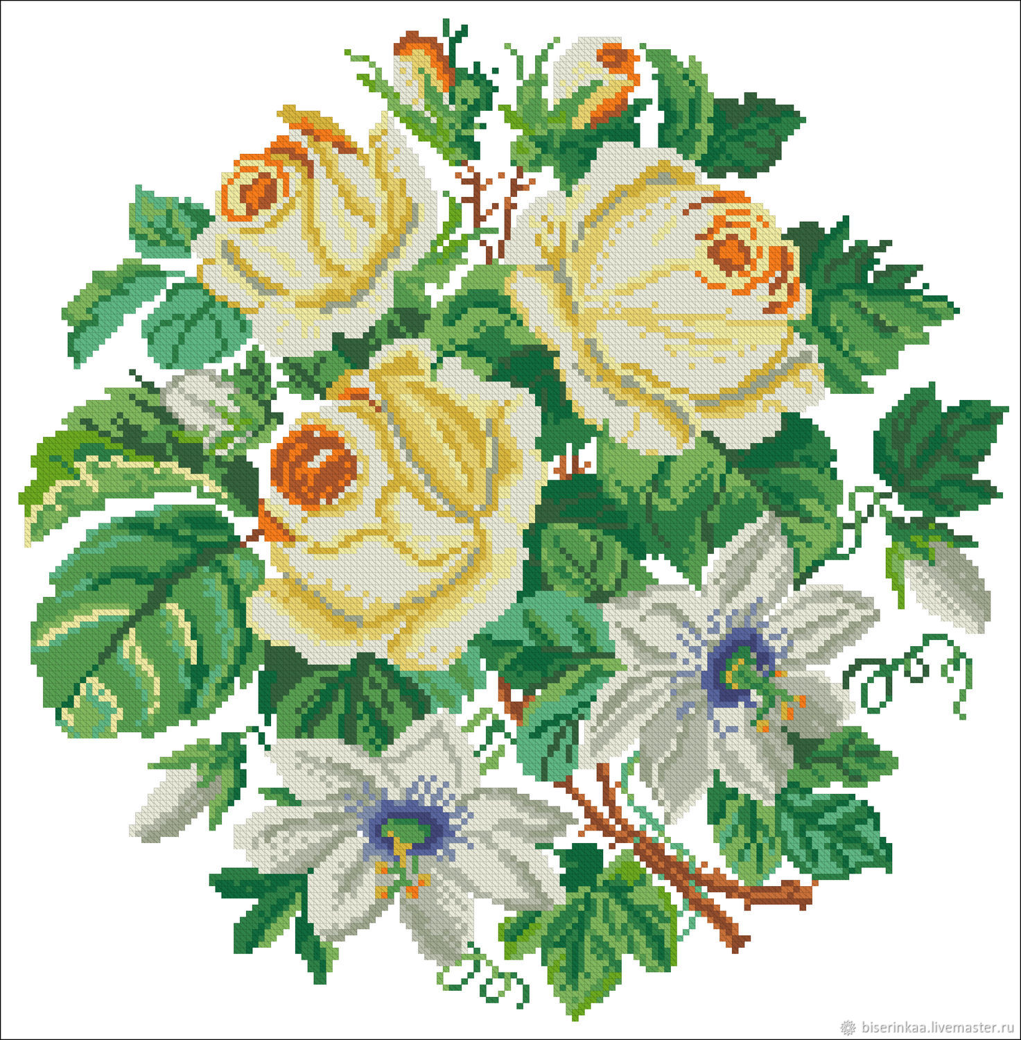Комментарии к схеме вышивки «домик в розах» (№438871)