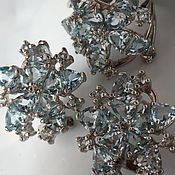 Винтаж: Серьги серебро винтаж Тычинки цветы