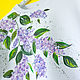 Заказать Белый свитшот с росписью сиренью - Lilac. Даша Лапшина - Роспись Одежды. Ярмарка Мастеров. . Свитшоты Фото №3