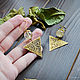 Brass boho earrings 'July' with citrine. Triangular earrings. Earrings. Strangell Jewelry. My Livemaster. Фото №6