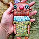 Клоун рыжий кукла  текстильная  игрушка клоун Купить клоуна Арлекин, Мягкие игрушки, Суздаль,  Фото №1
