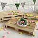 Miniature decor Easter basket with eggs and a garland of flags, Dishes for dolls, Moscow,  Фото №1