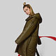 Spring short khaki coat with hood (art. 02-6304), Coats, Omsk,  Фото №1