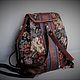 Backpack-transformer W0089. Leather, tapestry.Author's work. Alia Svalia. Backpacks. Alia Svalia. My Livemaster. Фото №4