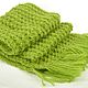  hand-knitted green down scarf, Scarves, Moscow,  Фото №1