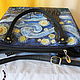 Leather black bag handbag Van Gogh. Starry night. Classic Bag. Avtorskie kozhanye sumki iz Italii. My Livemaster. Фото №5