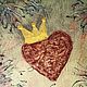 Картина сердце в короне «Самый главный человек» 40х30х1,5 см. Картины. Лариса Шемякина Чувство позитива (chuvstvo-pozitiva). Интернет-магазин Ярмарка Мастеров.  Фото №2