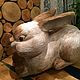 Скульптура "Кролик". Фигуры садовые. Таежная сказка. Интернет-магазин Ярмарка Мастеров.  Фото №2