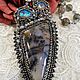 Agate pendant with labrodorum. Pendant. Svetlana (groza-sv72). Online shopping on My Livemaster.  Фото №2