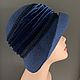 Order Hat with velvet drapery blue. Elenbeis. Livemaster. . Hats1 Фото №3