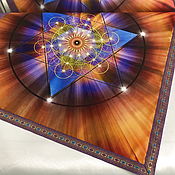 Фен-шуй и эзотерика handmade. Livemaster - original item Table cloth for divination 52h52 with print. Handmade.