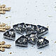 Rhinestones 12 mm Black diamond in a triangle frame. Rhinestones. agraf. My Livemaster. Фото №4