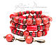 Order Multi-row bracelet of coral and coconut on the wire with the red memory. Ritasdreams (ritasdreams). Livemaster. . Bead bracelet Фото №3