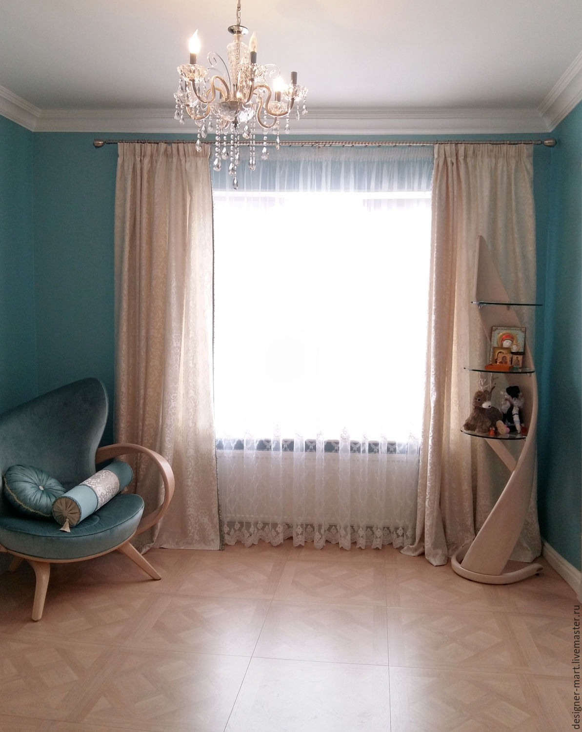 The Bedroom Curtains Of White Satin Zakazat Na Yarmarke Masterov