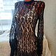 Elegant mohair dress ' Black Swan'. Dresses. hand knitting from Galina Akhmedova. My Livemaster. Фото №5