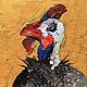 'Guinea fowl on gold', Pictures, Moscow,  Фото №1