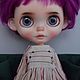 Заказать Кукла Блайз (Blythe Doll) custom, ooak doll, с фиолетовыми волосами. Blythe Dolls by Elena Khromova. Ярмарка Мастеров. . Шарнирная кукла Фото №3