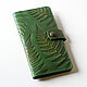 Wallet leather Green, collection of 'Fern'. Wallets. Two Starlings. My Livemaster. Фото №4