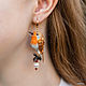 Asymmetric earrings ' Birdalone'. Earrings. Coffeelena. Online shopping on My Livemaster.  Фото №2
