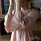 Tea Rose Cotton Nightgown with Pink Sleeve, Nightdress, Moscow,  Фото №1
