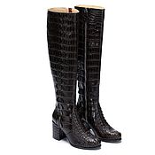Обувь ручной работы handmade. Livemaster - original item Women`s boots, made of natural embossed crocodile leather.. Handmade.