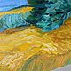 Картина маслом "Пшеничное поле с кипарисами", Ван Гог, копия. Картины. Жанна Щепетова. Ярмарка Мастеров.  Фото №5