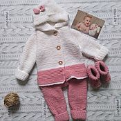 Одежда детская handmade. Livemaster - original item knitted Romper for baby girl. Handmade.