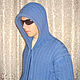 Джемпер с капюшоном `Джинсуха`

Size ..... : 46 - 48  ; 
Height .. : 165 - 175 sm