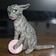 Cat thief, felted toy, Felted Toy, Moscow,  Фото №1