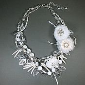 Украшения handmade. Livemaster - original item Moon Swan Necklace Handmade Natural white pearls and mother of pearl. Handmade.